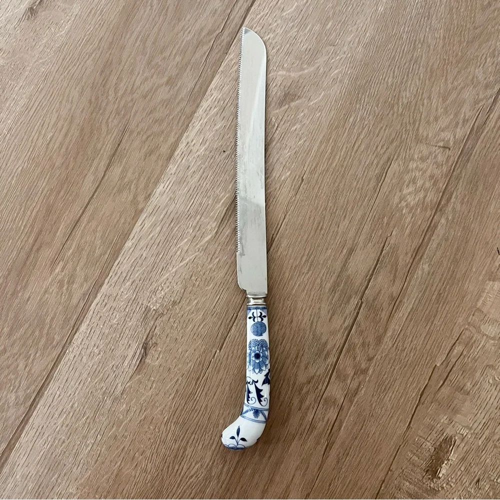 Jamio Lynn‎ Blue Onion Sheffield ENGLAND Bread Knife STAINLESS Steel Vintage